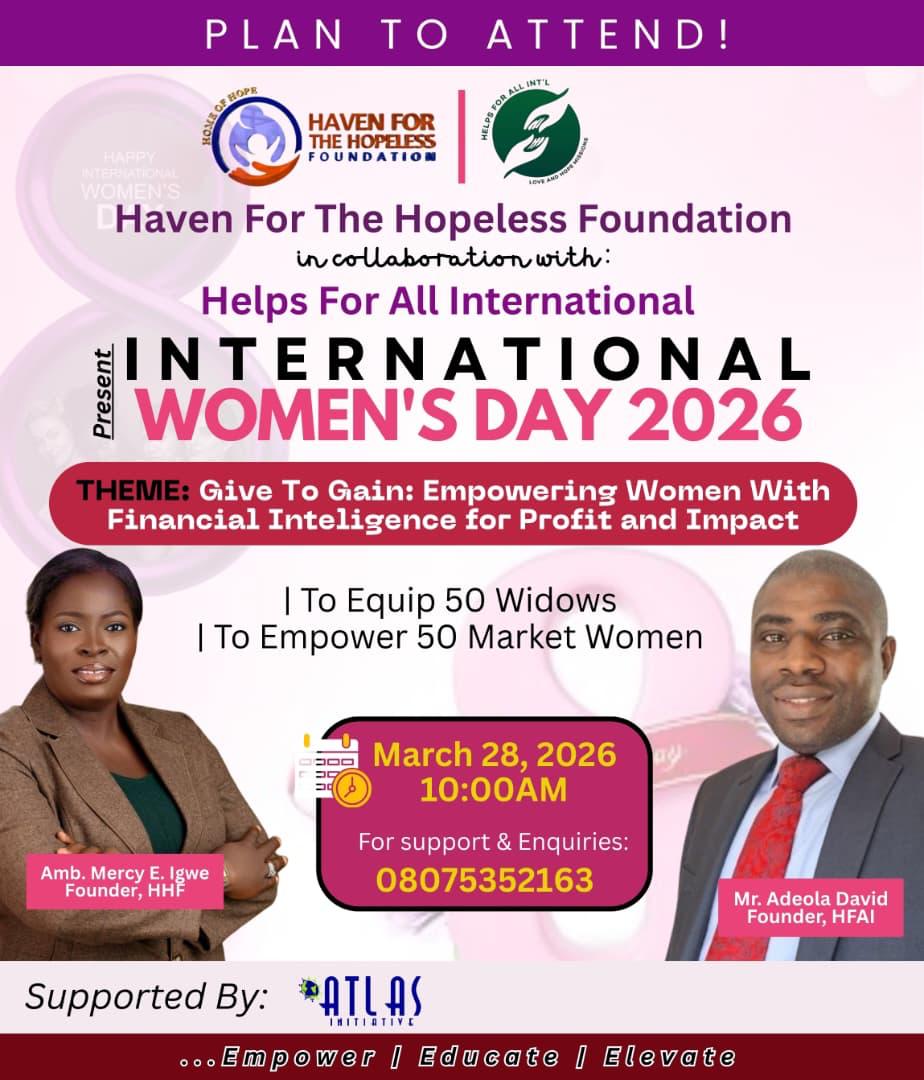 Haven for the Hopeless Foundation — flyers — programme photo